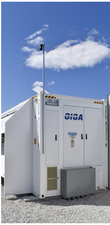 Containerized mining unit on site
